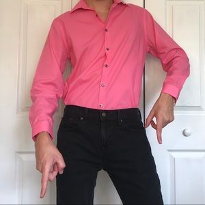 Pink Button-Up Dress Shirt